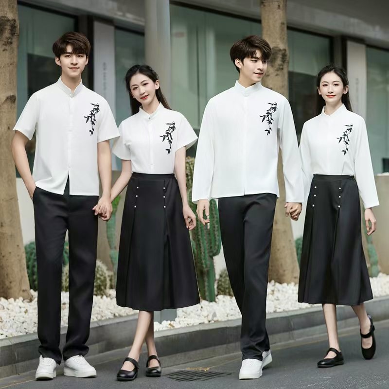 中学生合唱演出服红歌朗诵表演服