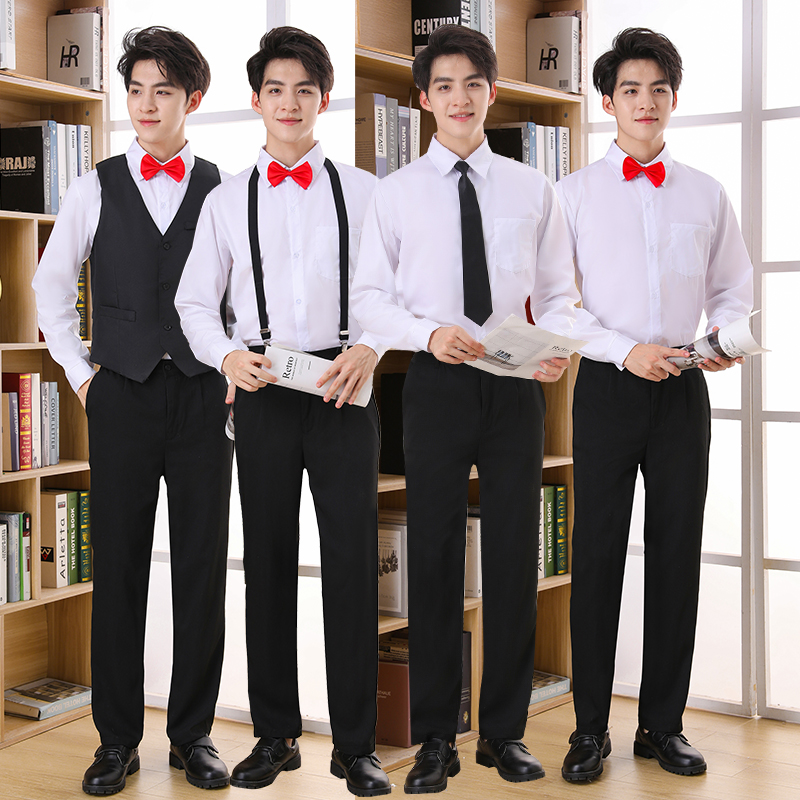 中小学生主持人礼服钢琴演出服男