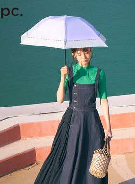 wpc太阳伞超轻小巧便携伞防紫外线彩胶防晒遮阳伞晴雨两用伞女