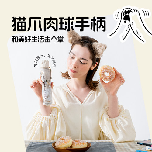 Wpc.萌宠透明雨伞三折小巧便携伞