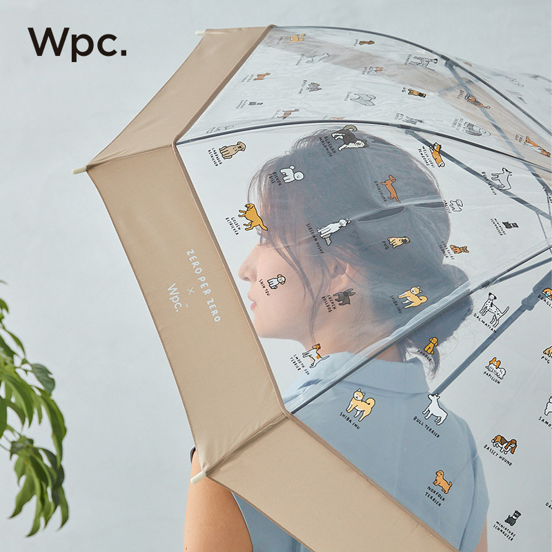 wpc透明雨伞女生颜值加大加厚加固大号长柄果冻伞萌宠卡通晴雨伞