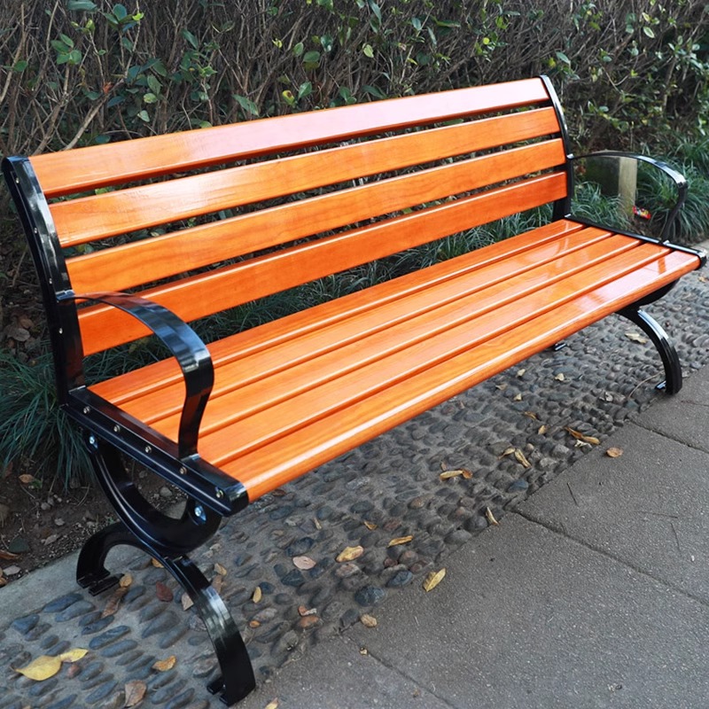 凯捷木质公园椅子室外靠背座椅