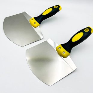 腻子料板加厚板灰铲泥不锈钢弧形器托灰瓦灰铲形托上工抹灰油扇工