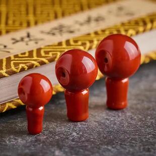 天然南红玛瑙三通配饰108颗手链配件佛珠手串diy星月菩提三通佛头