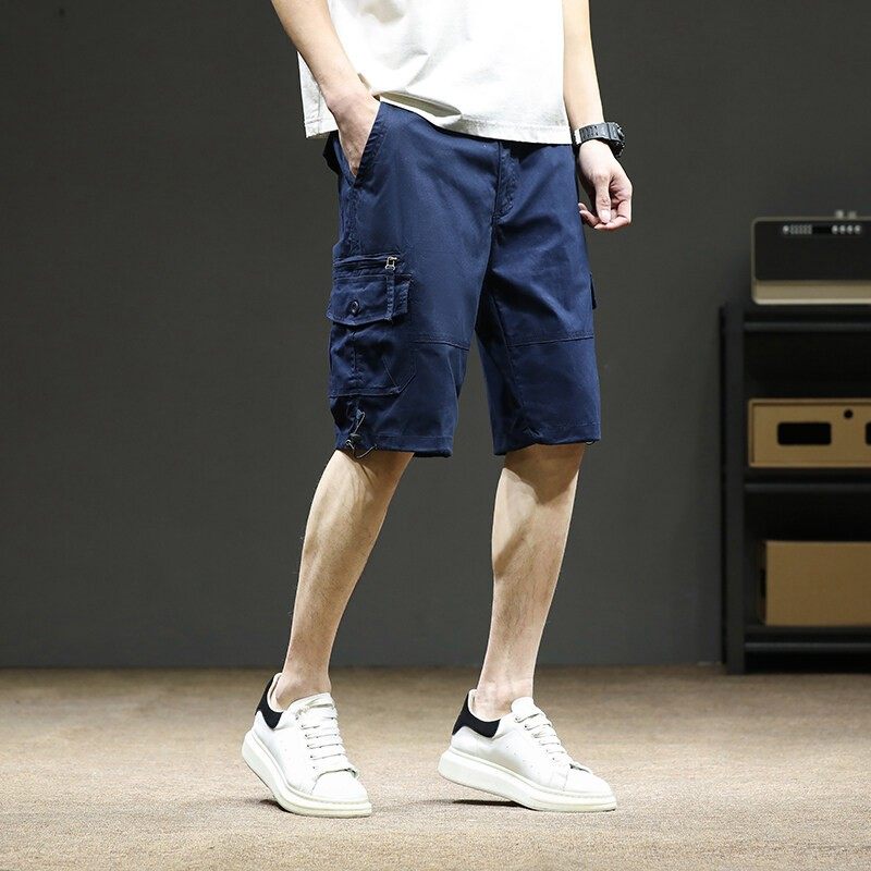 夏季工装短裤男夏天韩版潮流纯棉宽松潮牌五分裤男士多口袋休闲裤