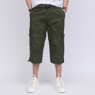 男士 工装 短裤 中青年夏季 休闲运动马裤 7七分裤 宽松直筒大码 子 新款