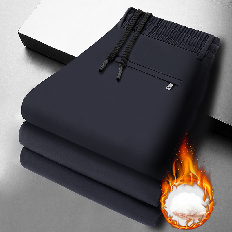 冬季轻薄男士加绒保暖羽绒裤长裤