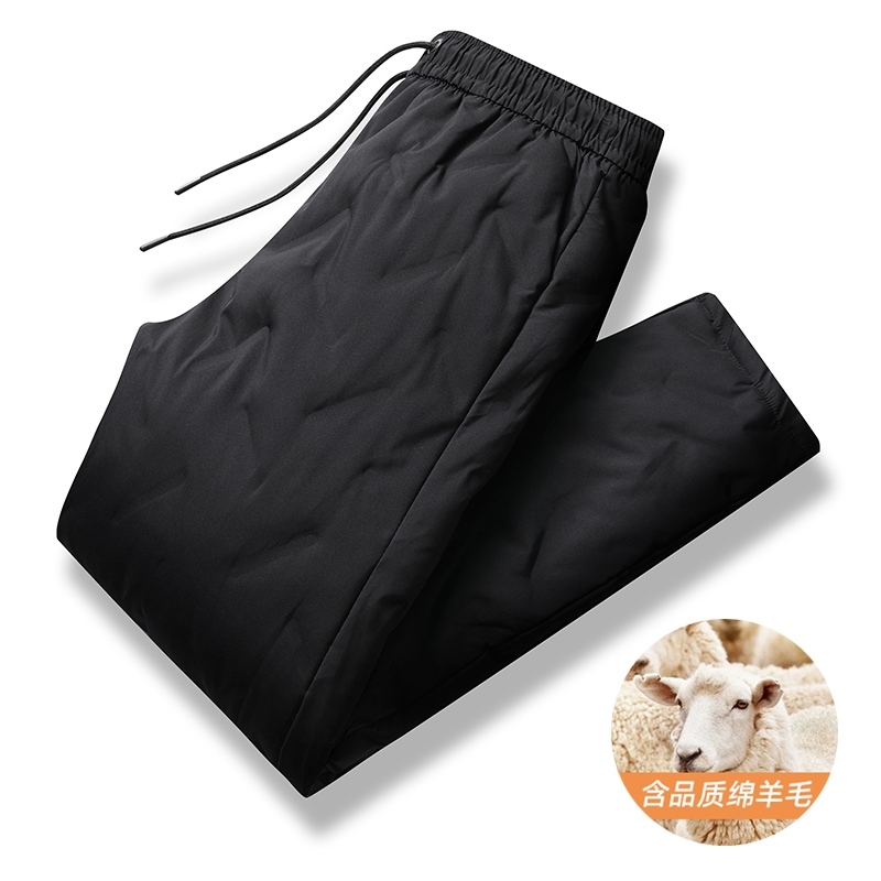 男士绵羊毛裤加厚保暖防寒棉裤
