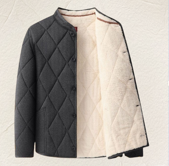 中老年保暖棉衣棉袄加绒加厚男士爸爸爷爷冬季棉服外套羊羔绒百搭