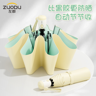 左都太阳伞超强防晒防紫外线女2025新款 雨伞自动伞一键全收遮阳伞