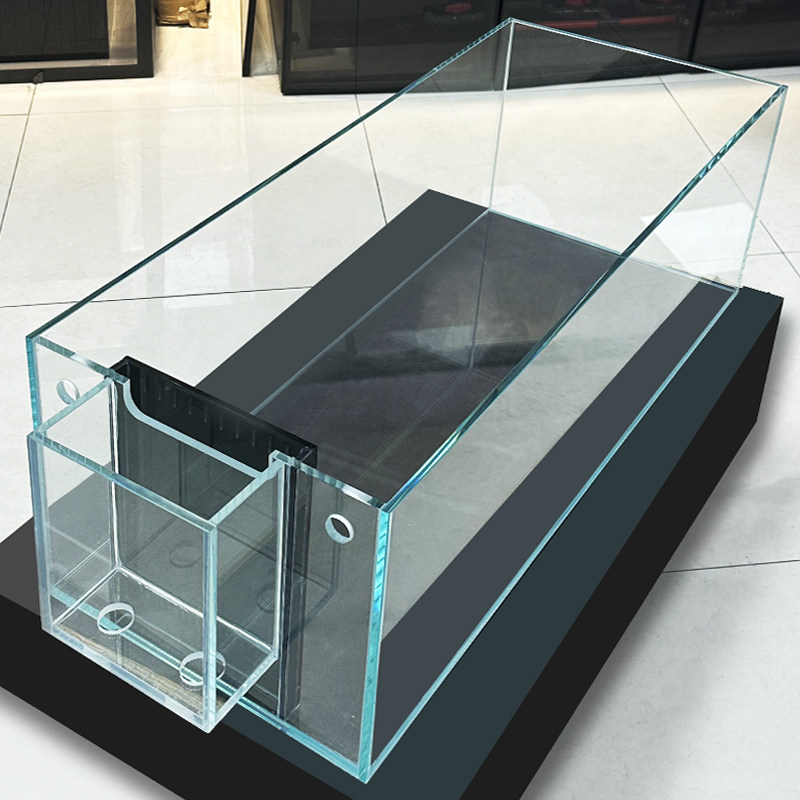 超白原生溪流缸黑玻短背包溢流鱼缸底滤原生金晶造客厅景定制定做,宠物/宠物食品及用品,桌面缸,淘宝优惠券,粉丝福利购,淘宝优惠卷