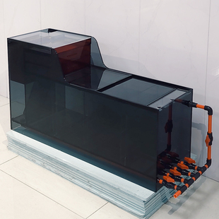 X5强排+沉淀仓款灰玻一体加工中心抛光底过滤缸干湿分离定制定做