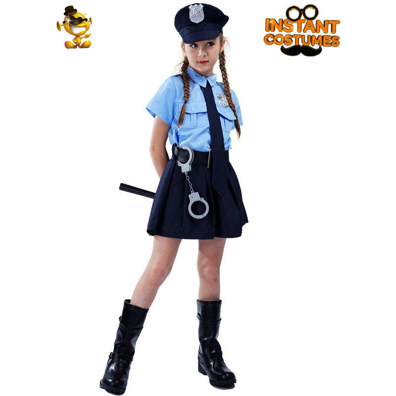 万圣节儿童装扮服装 cosplay 女孩制服女童修身制服分销现货