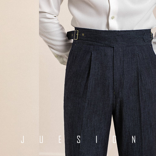 意式100%纯棉水洗牛仔裤