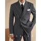 JUESION 男 500g重磅磨毛戗驳领双排扣西服套装 意式 商务休闲秋冬款