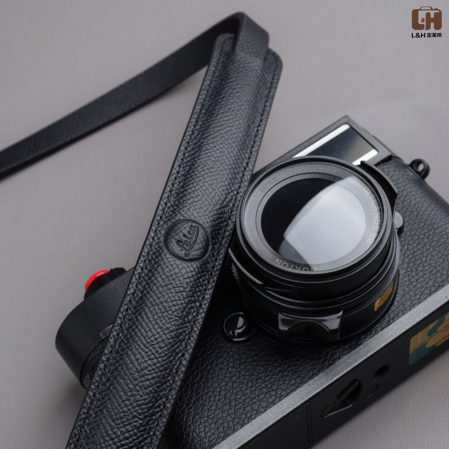 相机背带复古真皮斜跨适用富士徕卡索尼旁轴微单挂脖牛皮肩带