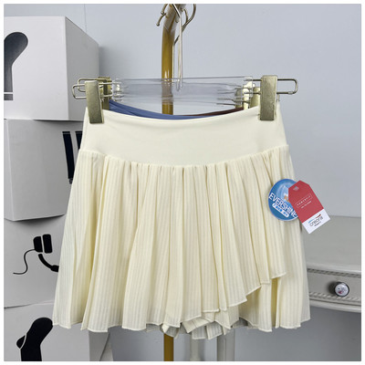 夏季A字百褶健身瑜伽半身裙