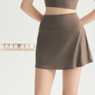 新款a字裙短裙假两件防走光运动健身训练网球裙半身裙瑜伽服