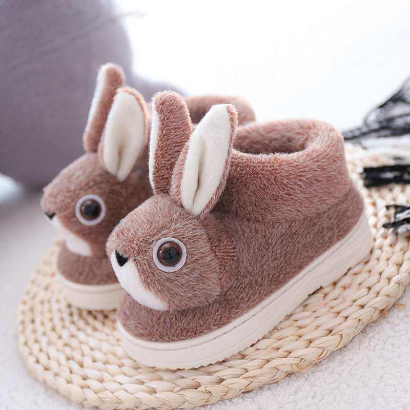 儿童棉拖鞋女童可爱兔兔棉鞋冬天宝宝家居家鞋毛拖鞋包跟防滑软底,童鞋/婴儿鞋/亲子鞋,棉鞋,淘宝优惠券,粉丝福利购,淘宝优惠卷