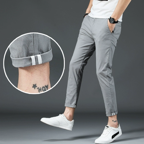 Шелковые осенние летние тонкие трендовые штаны, облегающий крой