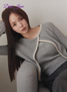 DearJune韩系秋冬新款纯欲风性感辣妹针织衫女上衣