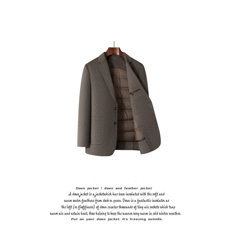 绵羊毛羽绒内胆西服外套