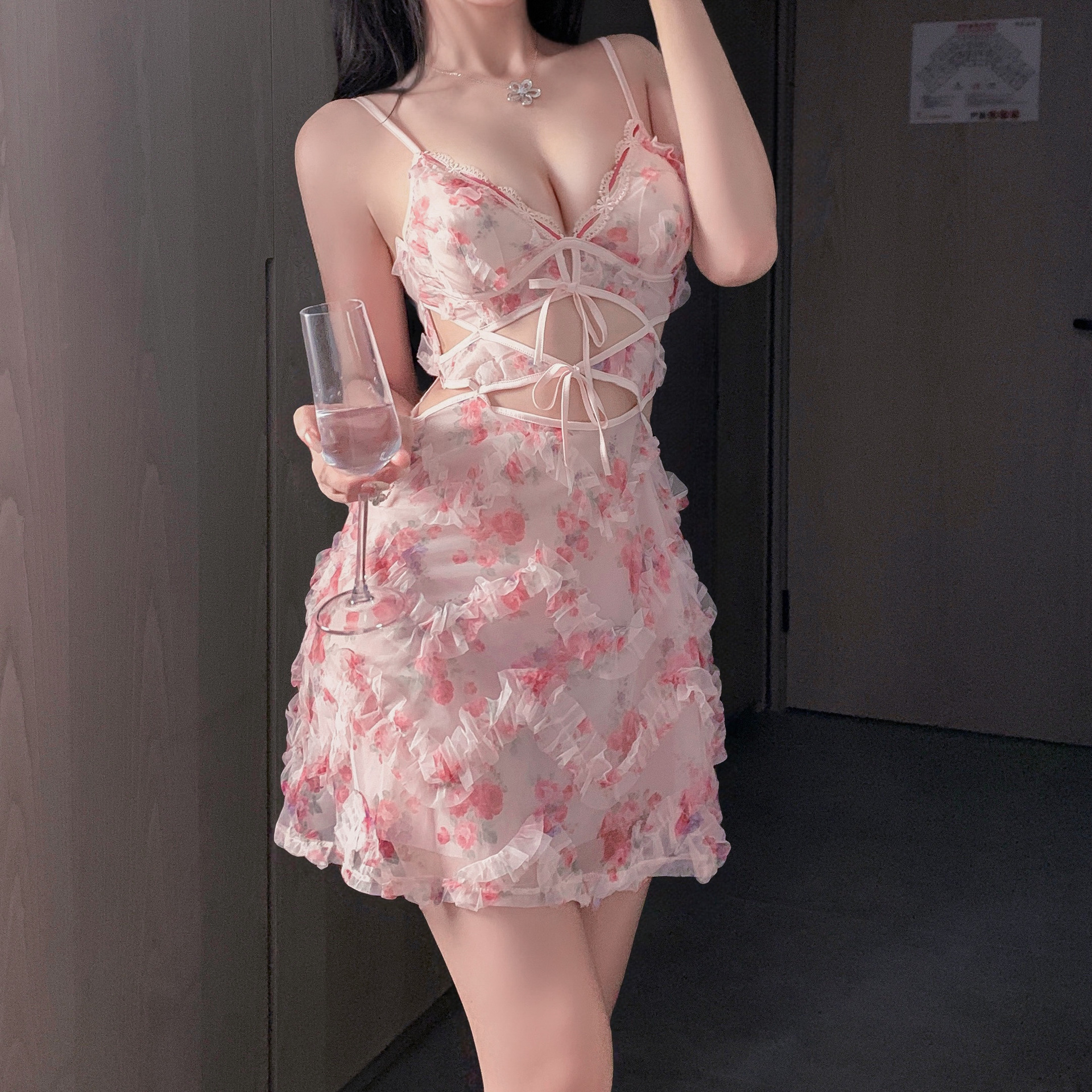 *纯欲爱神*冰丝性感吊带睡裙2025新款夏季感睡衣女纯欲风