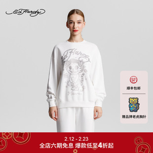 Ed Hardy埃德哈迪冬季致敬性感女神梦露烫钻套头衫