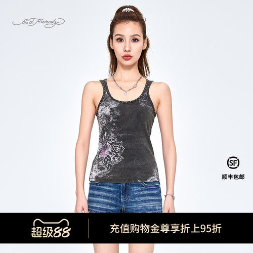 EdHardy女士黑色背心吊带