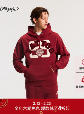 Ed Hardy埃德哈迪2026春季新款男士微宽松落肩套头衫E1SAM047