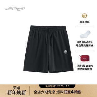 短裤 男士 合体直筒织标烫钻新款 Hardy埃德哈迪2025夏季