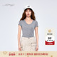 T恤 烫钻轻薄透气复古v领女士短袖 Hardy埃德哈迪夏季 流行新款