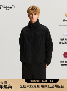 Ed Hardy埃德哈迪2025冬季新款男士微宽松落肩平绣夹克衫E1RDM083