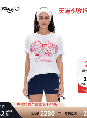 Ed Hardy埃德哈迪2026夏季新款女士美式加州风短袖T恤E1SBW292
