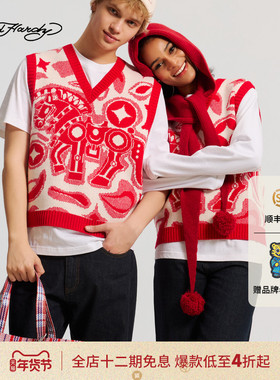 Ed Hardy埃德哈迪2026春季新款马年新年款中性针织背心E1SAU304