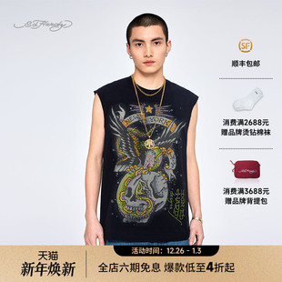 男士 Hardy埃德哈迪2025夏季 针织宽松摇滚风背心 任贤齐同款