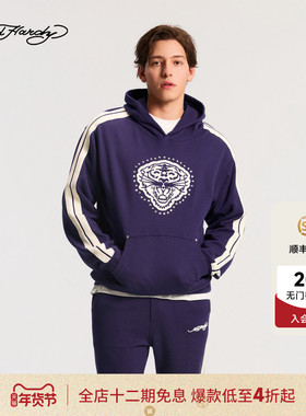 Ed Hardy埃德哈迪2025冬季新款男士毛巾绣花标套头衫E1RDM102