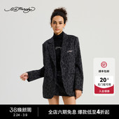 女士烫钻宽松垫肩夹克衫 流行新款 Hardy埃德哈迪冬季