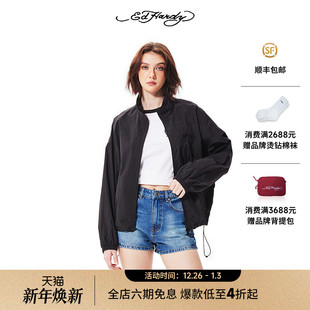 美式 新款 街头潮酷百搭女士宽松夹克外套 Hardy埃德哈迪秋季