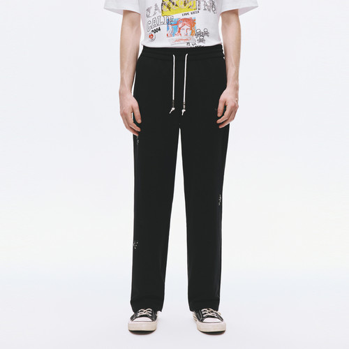 【秋季新品】Ed Hardy埃德哈迪男士修身烫珠破洞直筒长裤E1SCM202