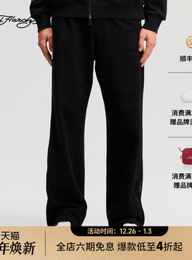 Ed Hardy埃德哈迪2025冬季新款男士微宽松直筒平绣长裤E1RDM078