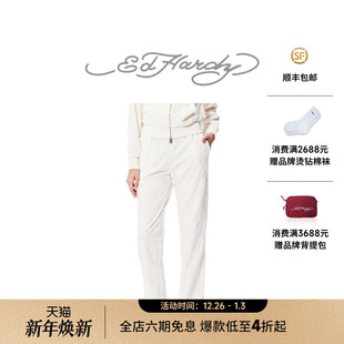 logo抽绳直筒合身女士长裤 满版 新款 Hardy埃德哈迪冬季