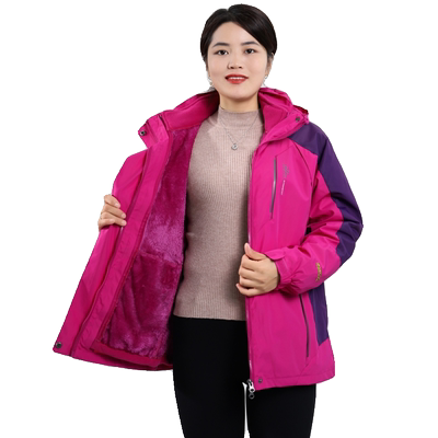 大码女装棉衣冬装冲锋衣妈妈外套