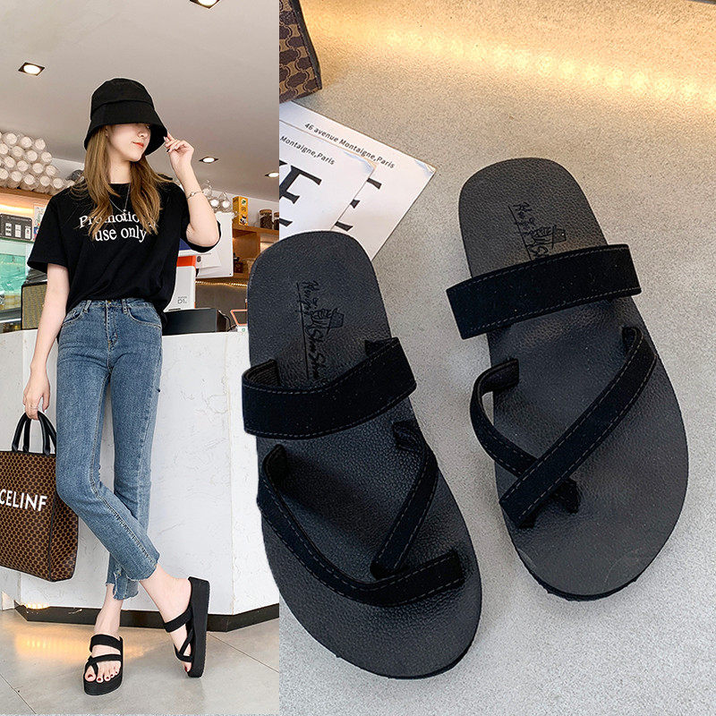 2022新款显瘦坡跟拖鞋女夏时尚可爱防滑套指凉拖厚底外穿人字拖潮在类目 女鞋, 拖鞋中 - 来自Buy2taobao.com提供专业的淘宝代购服务