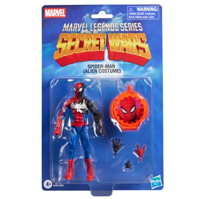 定金孩之宝漫威MarvelLegends 秘密战争共生体蜘蛛侠 6寸可动人偶