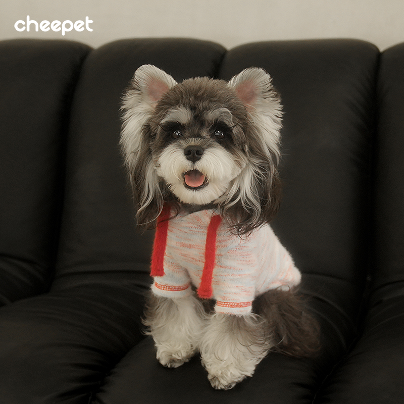 趣派宠物珊瑚绒弹力针织保暖外套