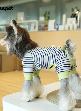 cheepet趣派狗狗秋冬条纹休闲四腿打底衫保暖泰迪比熊雪纳瑞衣服