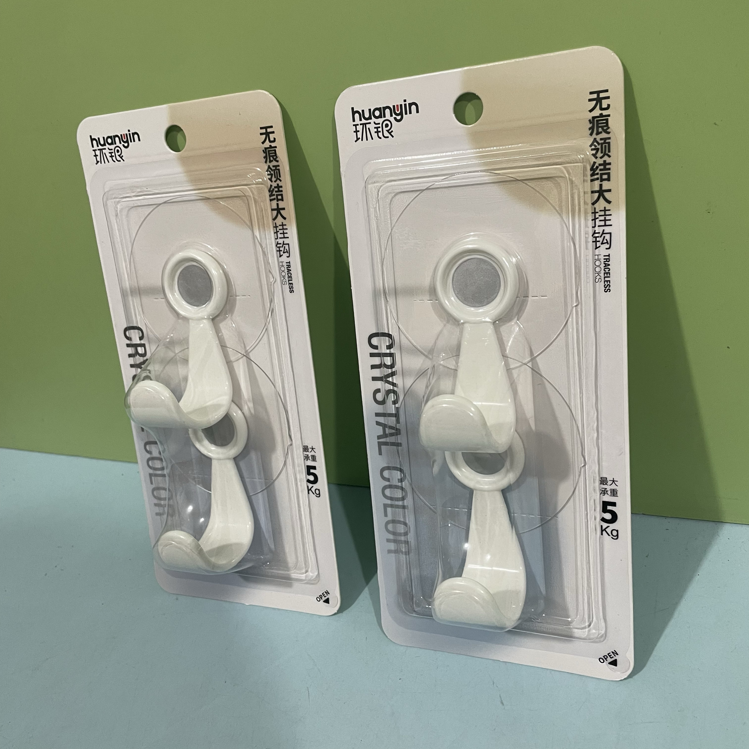 环银052413无痕领结大塑料钩特大钩粘钩挂钩毛巾大衣挂强力长钩