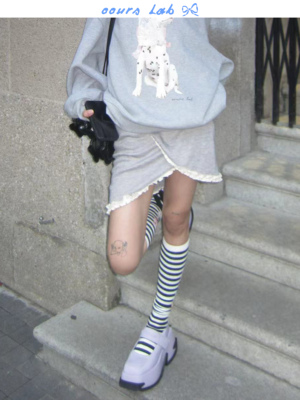 蕾丝花边半裙a字蕾丝系带