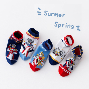 袜子 儿童船袜秋季 2024春秋纯棉男女童短袜透气新款 网眼宝宝夏季